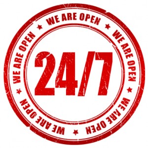 we are open 24/7